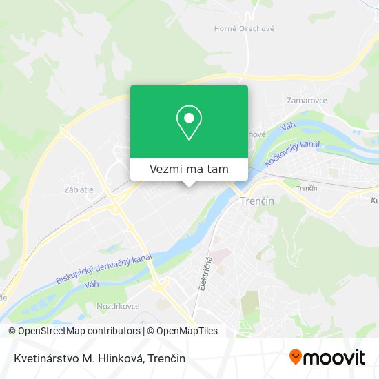 Kvetinárstvo M. Hlinková mapa