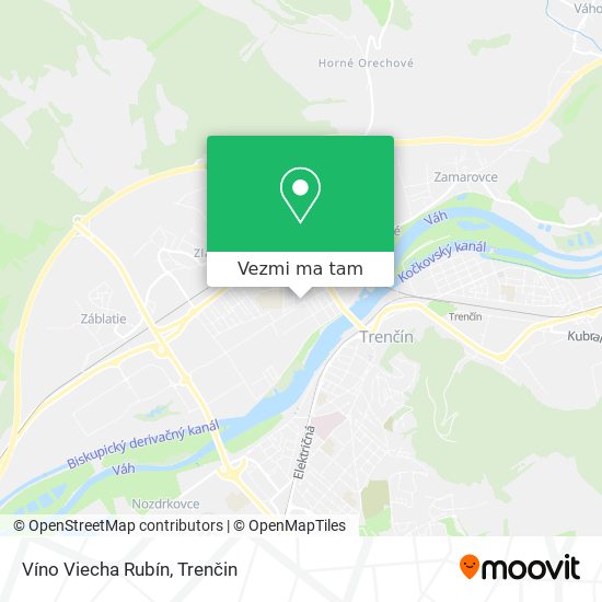 Víno Viecha Rubín mapa