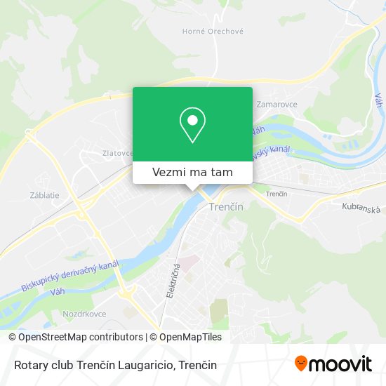 Rotary club Trenčín Laugaricio mapa