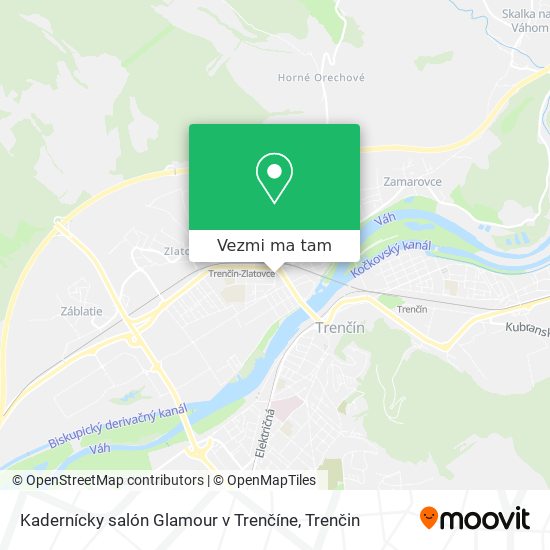 Kadernícky salón Glamour v Trenčíne mapa