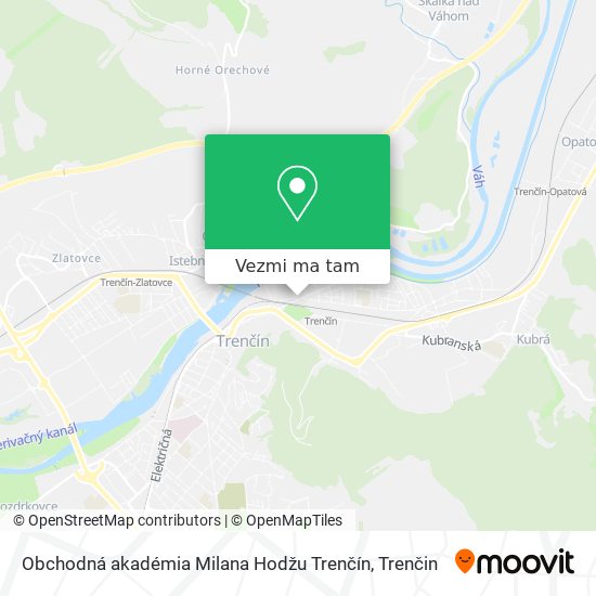 Obchodná akadémia Milana Hodžu Trenčín mapa