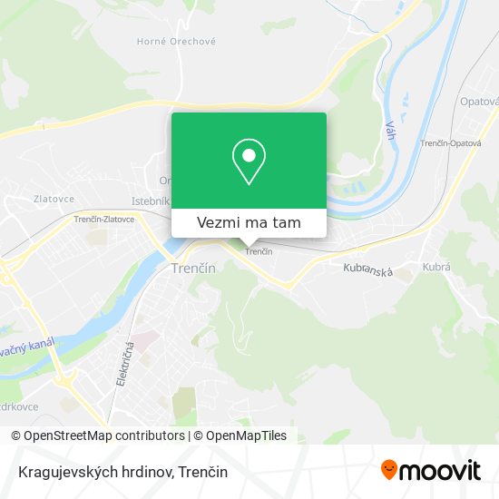 Kragujevských hrdinov mapa