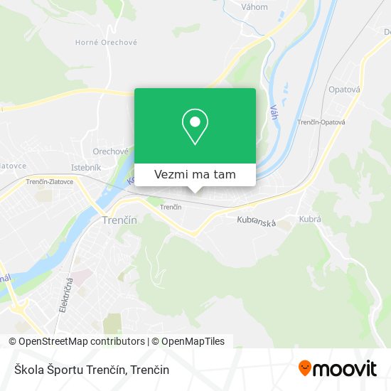 Škola Športu Trenčín mapa