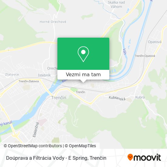 Doúprava a Filtrácia Vody - E Spring mapa