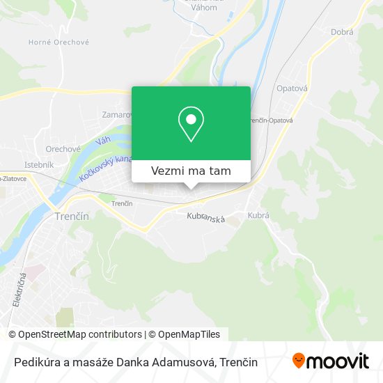 Pedikúra a masáže Danka Adamusová mapa