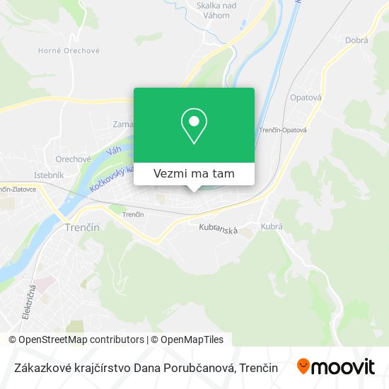 Zákazkové krajčírstvo Dana Porubčanová mapa