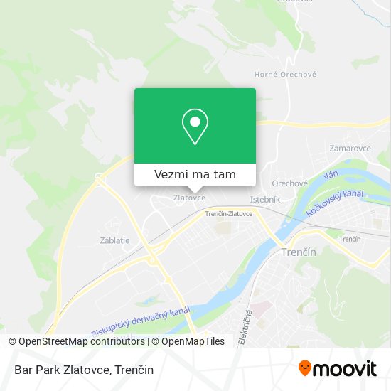 Bar Park Zlatovce mapa