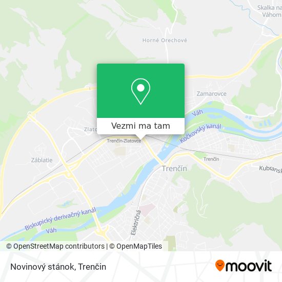 Novinový stánok mapa