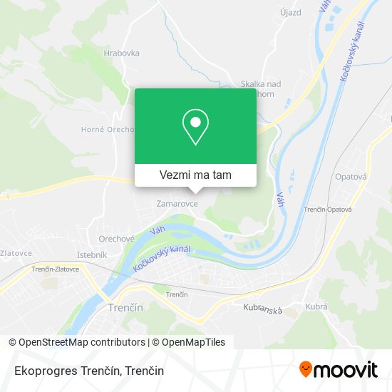 Ekoprogres Trenčín mapa