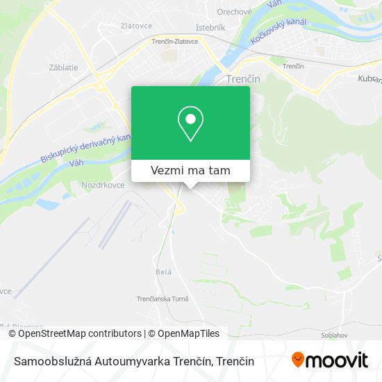 Samoobslužná Autoumyvarka Trenčín mapa