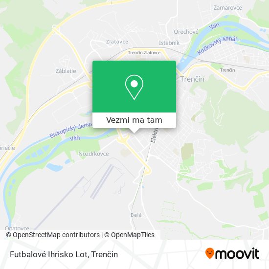 Futbalové Ihrisko Lot mapa