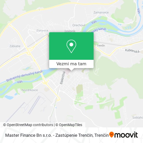 Master Finance Bn s.r.o. - Zastúpenie Trenčín mapa