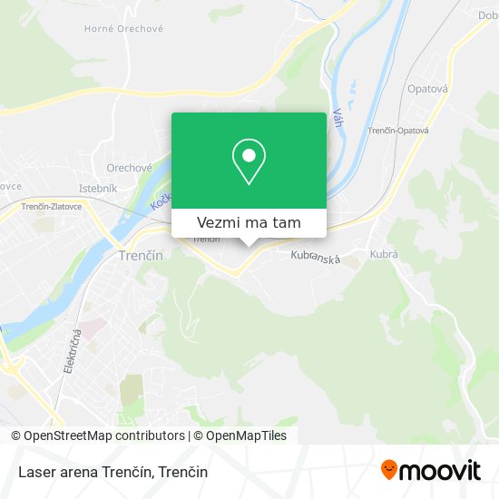 Laser arena Trenčín mapa