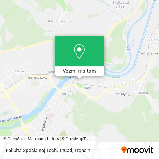 Fakulta Specialnej Tech. Tnuad mapa