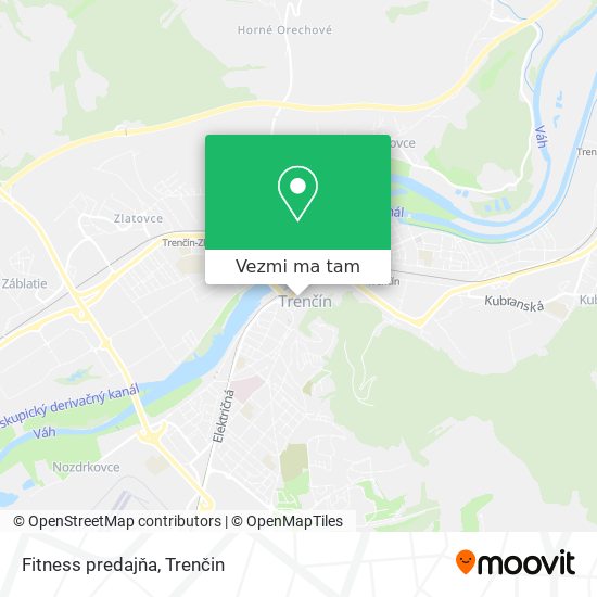 Fitness predajňa mapa