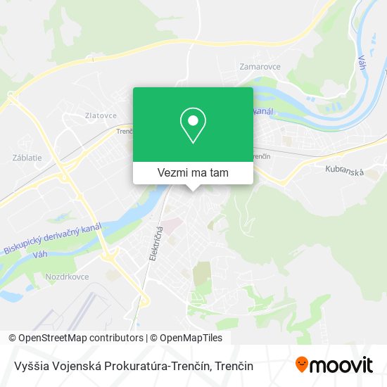 Vyššia Vojenská Prokuratúra-Trenčín mapa