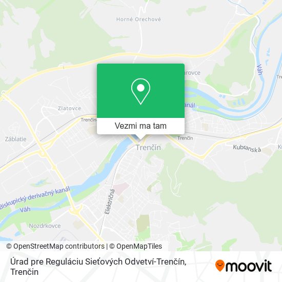 Úrad pre Reguláciu Sieťových Odvetví-Trenčín mapa