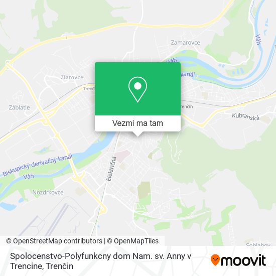 Spolocenstvo-Polyfunkcny dom Nam. sv. Anny v Trencine mapa