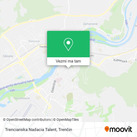 Trencianska Nadacia Talent mapa