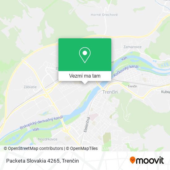 Packeta Slovakia 4265 mapa