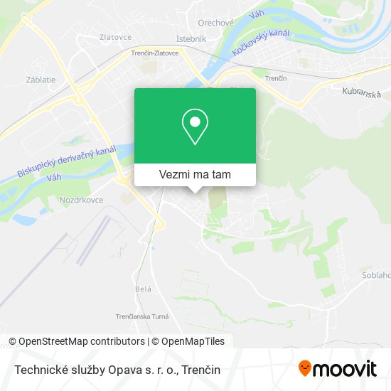 Technické služby Opava s. r. o. mapa