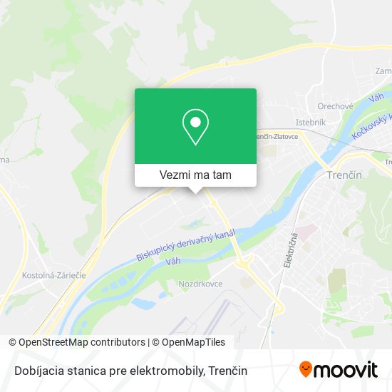 Dobíjacia stanica pre elektromobily mapa