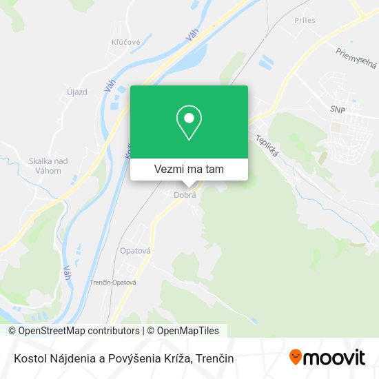 Kostol Nájdenia a Povýšenia Kríža mapa