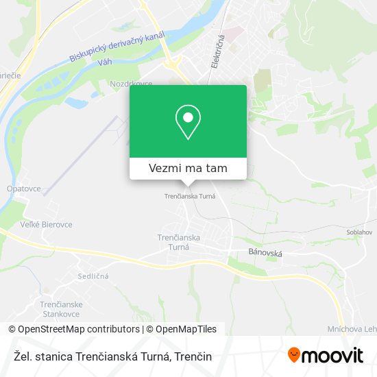 Žel. stanica Trenčianská Turná mapa