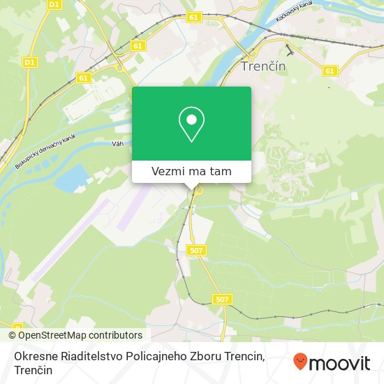 Okresne Riaditelstvo Policajneho Zboru Trencin mapa