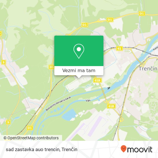 sad zastavka auo trencin mapa