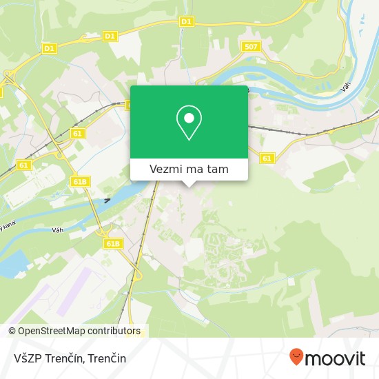 VšZP Trenčín mapa