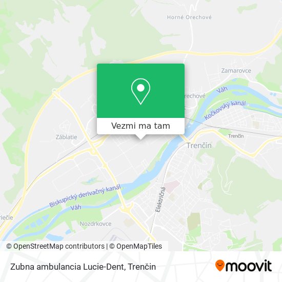Zubna ambulancia Lucie-Dent mapa