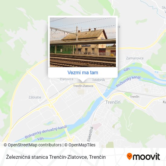 Železničná stanica Trenčín-Zlatovce mapa