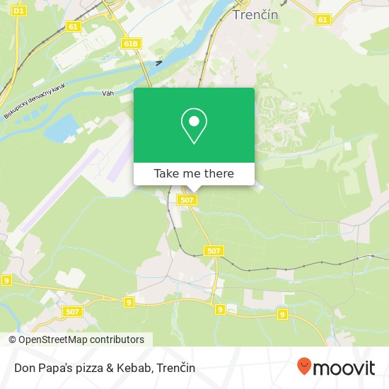 Don Papa's pizza & Kebab, 911 01 Trenčín mapa