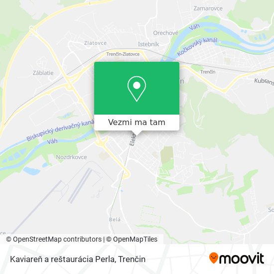 Kaviareň a reštaurácia Perla mapa