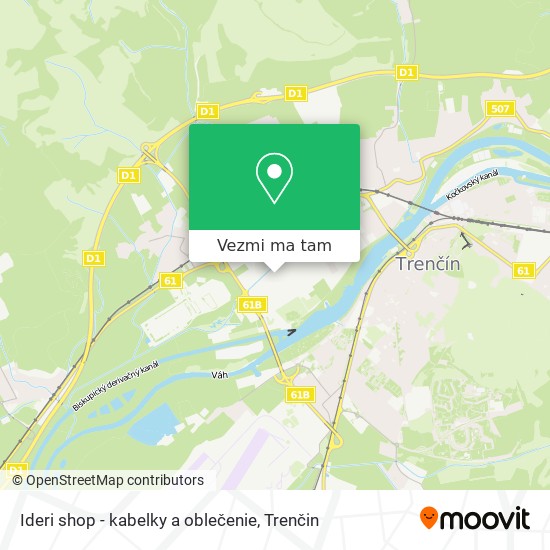 Ideri shop - kabelky a oblečenie mapa