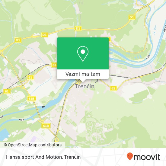 Hansa sport And Motion, Vajanského 4 911 01 Trenčín mapa