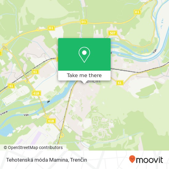 Tehotenská móda Mamina, Horný Šianec 911 01 Trenčín mapa