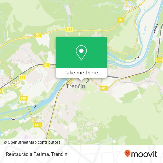 Reštaurácia Fatima, Matúšova 6 911 01 Trenčín mapa