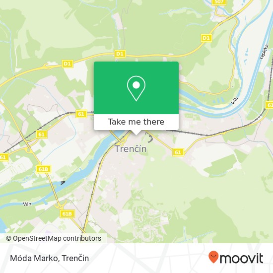 Móda Marko, Mierové námestie 13 911 01 Trenčín mapa