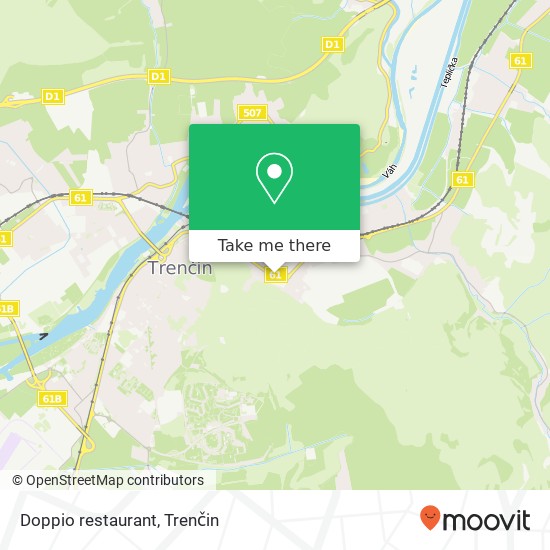 Doppio restaurant, Generála M. R. Štefánika 426 911 01 Trenčín mapa