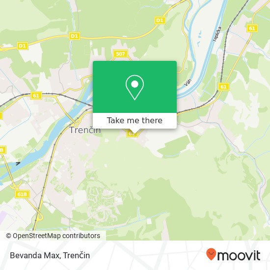 Bevanda Max, Generála M. R. Štefánika 911 01 Trenčín mapa