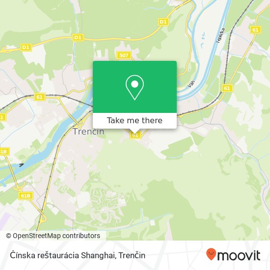 Čínska reštaurácia Shanghai, Generála M. R. Štefánika 90 911 01 Trenčín mapa