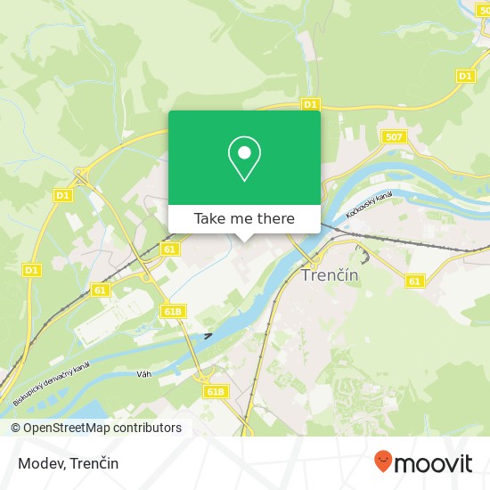 Modev, Staničná 911 05 Trenčín mapa