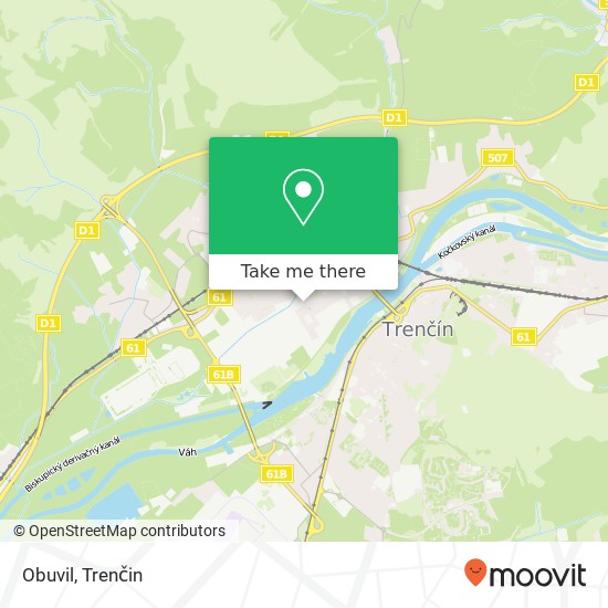 Obuvil, Zlatovská 911 05 Trenčín mapa