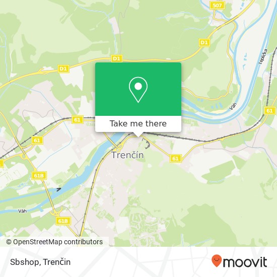 Sbshop, Palackého 911 01 Trenčín mapa