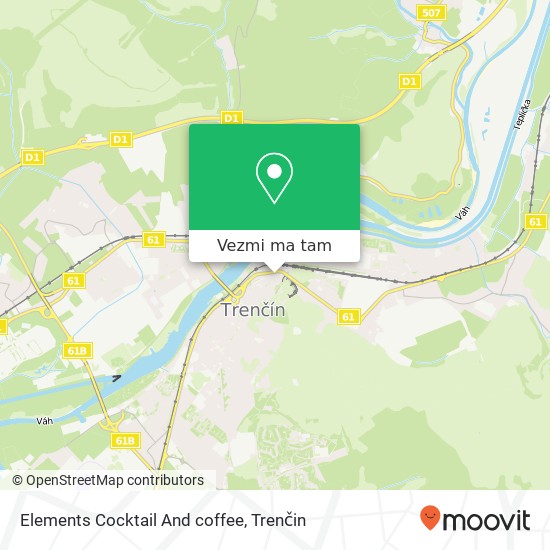 Elements Cocktail And coffee, Palackého 102 / 31 911 01 Trenčín mapa