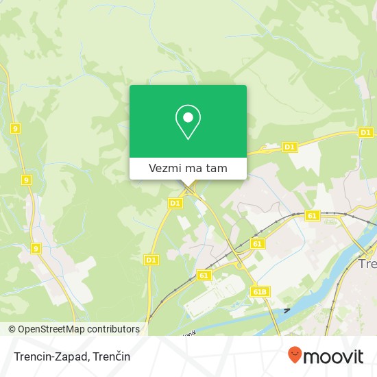 Trencin-Zapad mapa