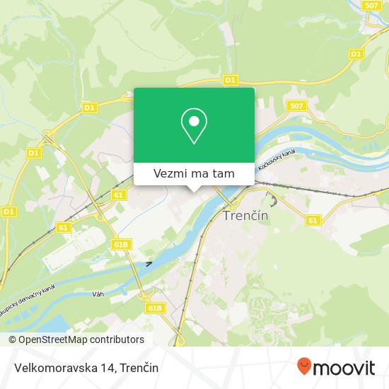 Velkomoravska 14 mapa