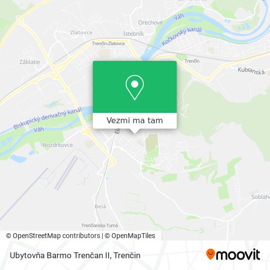 Ubytovňa Barmo Trenčan II mapa